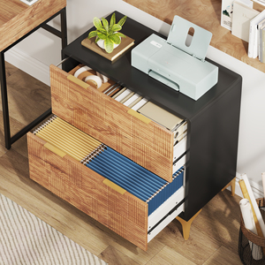 Tribesigns hiện đại trang trí màu nâu đa năng 2 ngăn kéo bên tủ tập tin cho văn phòng nhà - Product Image 5