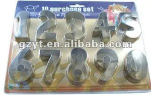 Paslanmaz çelik numarası bisküvi kalıp alfabe bisküvi kalıp alfabe kurabiye kesici seti