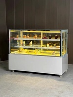 Réfrigérateur de présentoir de gâteau d'acier inoxydable de porte en verre de Offre Spéciale de la Chine pour le magasin de gâteau