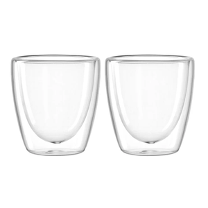 Juego de 2 vasos de espresso de doble pared, 100 ml, aislados para café - Product Image 1