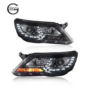 Faro Delantero para VW <span class=keywords><strong>Tiguan</strong></span> <span class=keywords><strong>2010</strong></span>-2012, Conjunto de Faros, Luz Diurna LED, Sistema de Iluminación LED para Automóvil - Product Image 1