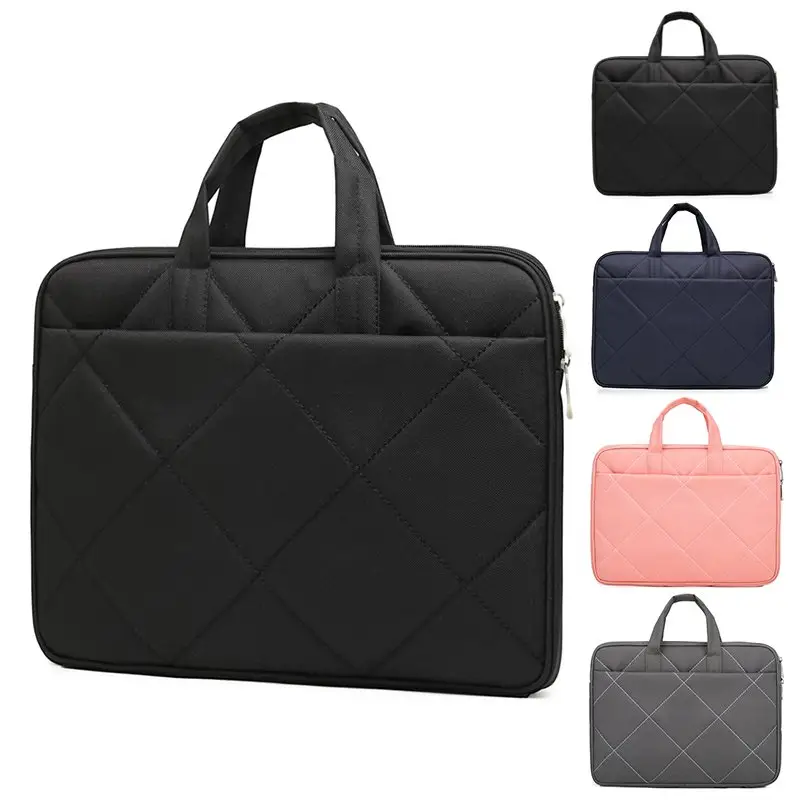 Business Waterproof Black Multifunctional Laptop Sleeve Custom Ladies Laptop Sleeve Bag Pu Leather Briefcases For Men