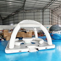 Plateforme flottante gonflable de qualité marine pour jet ski et bain, avec tente, en PVC modulaire, usage commercial