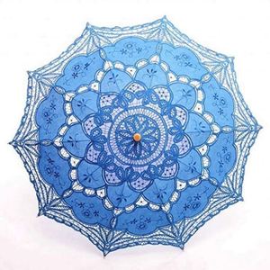 Parasol de mariage victorien en dentelle, fait main, couleur bambou naturel, 48 cm, en coton, imprimé en sérigraphie, idéal comme cadeau de mariage - Product Image 3