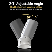 Spot encastré 2W 3W 5W 7W 10W 15W COB LED, projecteur anti-éblouissement blanc, pour hôtel, salon, montage en surface, downlight LED