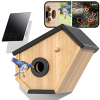 Slimme Vogelhuisje met Camera, Zonne-energie, 1080HD Live Video, Nachtzicht, 24 Uur Nestregistratie, Automatische Detectie en Melding