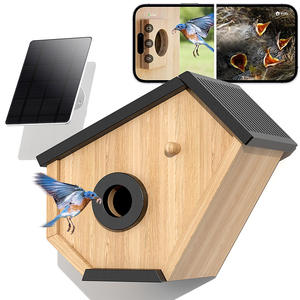 Nichoir intelligent avec caméra, alimenté par énergie solaire, vidéo <span class=keywords><strong>en</strong></span> <span class=keywords><strong>direct</strong></span> 1080HD, vision nocturne, enregistrement de nidification 24h/24, détection automatique et notification - Product Image 2