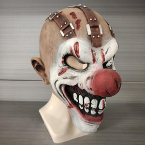 Masque de Clown <span class=keywords><strong>d</strong></span>'<span class=keywords><strong>Horreur</strong></span> à Nez Rouge en Latex pour Halloween, Masque Complet de Dessin Animé, Écologique et Tendance, pour Adultes, Idéal pour Fêtes à Thème, NPC, <span class=keywords><strong>Escape</strong></span> <span class=keywords><strong>Room</strong></span> - Product Image 3
