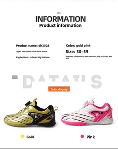 Zapatos de Fútbol para Niños, Niñas, Parte Superior de Cuero Sintético, Tacos para Césped Artificial, <span class=keywords><strong>Botas</strong></span> de Fútbol para Niños - Product Image 5