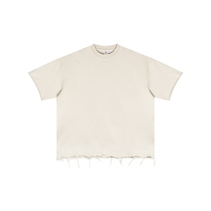 Camiseta de Manga Corta para Hombre, Personalizada, 100% Algodón, Tejido de Punto, Color Sólido, Estilo Desgastado, Básica, Casual, Suave, Transpirable, para Uso Diario - Product Image 4