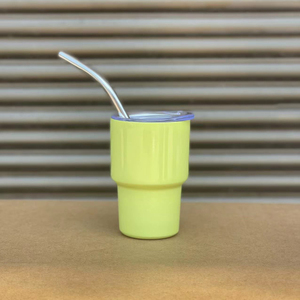El más nuevo vaso de metal de acero inoxidable lindo mini vaso de vidrio de chupito de sublimación de 2oz con tapa de paja - Product Image 6