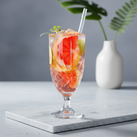 Verres à boire en verre sculpté de 470 ml et 360 ml pour bière et jus, vente en gros d'usine, verres highball créatifs