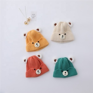 <span class=keywords><strong>Bonnet</strong></span> <span class=keywords><strong>tricot</strong></span>é pour bébé, nouveau Design, chaud, doux, décontracté, mignon, ours de dessin animé, automne, hiver, 2022 - Product Image 3
