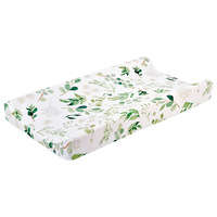 Housse de matelas à langer en bambou biologique, tissu de drap de berceau à motif naturel personnalisé avec rembourrage en soie, design de dessin animé pour nouveau-nés