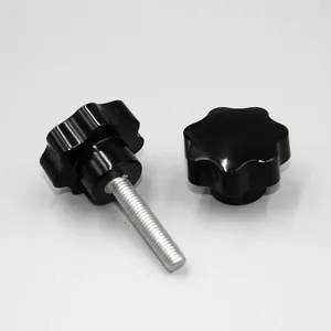 black bakelite seven-angle handle plum seven star hand wheel locking knob mechanical fastener star handle