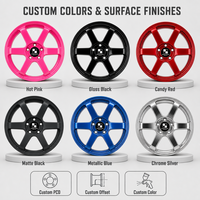 Velg Tempa Monoblock Custom 6061-T6 18 19 20 Inch 5 Palang Warna Pink Metalik dengan Pelek Dalam Alloy untuk BMW Audi Mercedes Benz