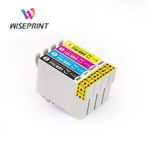 Wiseprint T0711 T0712 T0713 T0714 Premium Color Ink Cartridge For Epson Stylus DX6050 SX210 Office BX310FN Printer