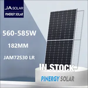 JA panel solar de media celda de alta calidad a grado 560W 565W 570W 575W 580W 585W proveedor profesional de energía solar