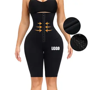 New Design Custom Logo Compression Adjustable Hooks Tummy Trimmer Waist Trainer Corset Leggings Shorts