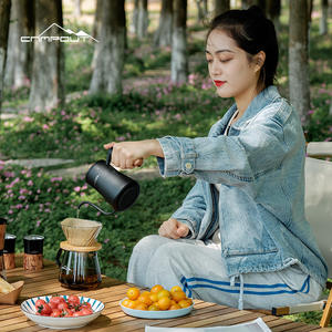 Bouilloire à café en acier inoxydable avec couvercle, résistante à la chaleur, pour le camping - Product Image 2