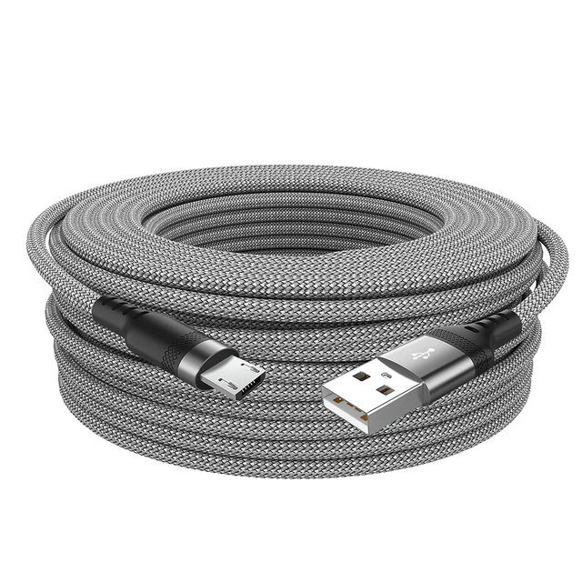 3A Extra Long Usb to Micro Charger Fast Charging Micro Usb Data Cable for Android Phones Camera Monitor Power Bank Data Cord