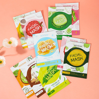 Masque facial naturel aux fruits MSDS Cosmetic Korea OEM, cosmétiques coréens avec myrtille, thé vert, aloe vera, raisin