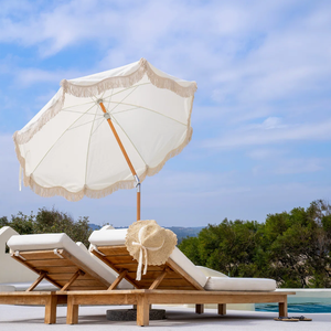 Parasol de piscine moderne à succès en usine, parasol de plage à franges en <span class=keywords><strong>bois</strong></span> de 2 m pour l'extérieur - Product Image 6