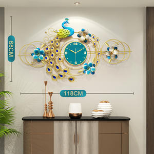 Reloj de pared silencioso para decoración de sala de estar, moderno y creativo, de Metal electrónico, arte de lujo - Product Image 3