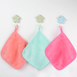 女性用マイクロファイバーメイクアップ布100% マイクロファイバー生地フェイスタオルコーラルフリースマイクロファイバーメイク落としタオル - Product Image 3