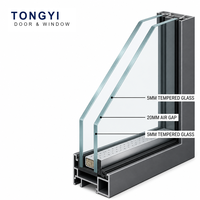 Fournisseur de fenêtres à battants en aluminium sur mesure, double vitrage trempé, coupe-vent, drainage, rupture de pont thermique, isolation phonique pour maison