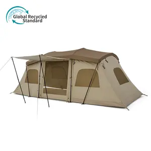 Grande tenda a Tunnel ad apertura rapida una camera da letto e un soggiorno tenda da campeggio di lusso impermeabile