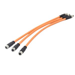 M8เชื่อมต่อ4ขารหัสเชื่อมไฟฟ้า IP67กันน้ำพีวีซีเซ็นเซอร์ตรงชายหญิงสายเคเบิลปลั๊กวงกลม - Product Image 3