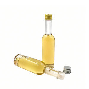 Mini bouteille de whisky personnalisée vide et transparente de 50ml bouteille d'échantillon de tequila <span class=keywords><strong>rhum</strong></span> gin vodka en verre super silex avec bouchon à vis - Product Image 1
