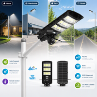 Caméra solaire avec détecteur de mouvement, éclairage de rue CCTV, 4MP, IP65, WiFi, 4G, sans fil, LED extérieure, utilisation en jardin, garantie de 3 ans