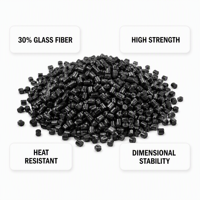 Granulés PA6 GF30, nylon 6 renforcé de fibres de verre, résistant à la chaleur, faible déformation, moulage par injection