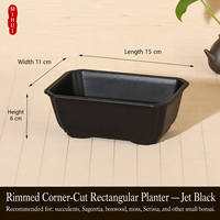 Pots à fleurs rectangulaires carrés pour plantes succulentes, en résine céramique, design respirant, plastique épaissi, écologique, style chinois rustique