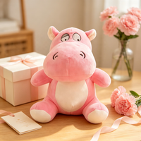 Peluche Hippopotame Rose Douce et Moelleuse, Jouet en Peluche Hippopotame en Gros, Fabricant de Jouets en Peluche Personnalisés, Cadeaux pour Enfants