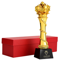 Mode Golden Crown Sports Championship Cup Trophée Cadeaux d'affaires en métal Trophée Grande entreprise Récompenses Trophée en métal Coupe