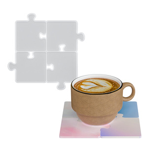 DIY assembly cup mats glue <b>mold</b> desk heat-resistant cup mats gypsum silicone <b>mold</b> - Product Image 4
