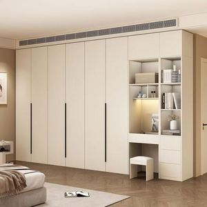Armoire élégante de luxe dressing dans la garde-robe système de rangement placard armoires en bois massif - Product Image 5