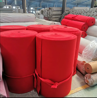 Red Rib Hochzeits teppich des Herstellers Outdoor Polyester Vlies Event Expo Teppich Teppiche & Sets Wand-zu-Wand-Teppich