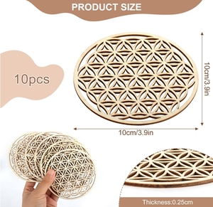 Dernier design de l'usine : Sous-verres en bois, sculptures en bois naturel, sous-verres promotionnels en bois - Product Image 2