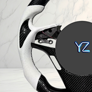 Volante Deportivo de Fibra de Carbono con Cuero Amarillo LED de Fábrica YZ para <span class=keywords><strong>Hyundai</strong></span> ELANTRA <span class=keywords><strong>ACCENT</strong></span> Genesis <span class=keywords><strong>Coupe</strong></span> SONATA NF - Product Image 3