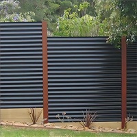 Persienne résidentielle personnalisée Clôture Panneaux muraux Intimité aluminium Extérieur Panneau de clôture persienne en aluminium