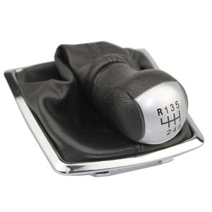 Pomo <span class=keywords><strong>de</strong></span> <span class=keywords><strong>Palanca</strong></span> <span class=keywords><strong>de</strong></span> <span class=keywords><strong>Cambios</strong></span> Personalizado <span class=keywords><strong>de</strong></span> <span class=keywords><strong>Cuero</strong></span> Negro para Automóvil, Universal para Ford Focus MK II 2005-2008 - Product Image 5