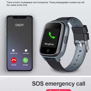 Montre intelligente 4g avec traceur gps pour personnes âgées, fréquence cardiaque SOS avec alarme de chute GPS LBS wifi localisation pour personnes âgées - Product Image 5