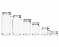 Frasco de Vidrio Cuadrado para Almacenamiento que Ahorra Espacio |   Organizador de Cocina Hermético |   Recipiente Hermético para Despensa |   Venta al por Mayor Directa de Fábrica