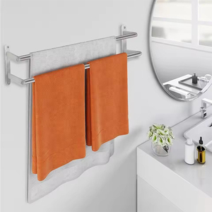 <span class=keywords><strong>Porte</strong></span>-serviettes mural double en acier inoxydable noir pour cuisine/salle de bain, support de barre <span class=keywords><strong>porte</strong></span>-serviettes - Product Image 5