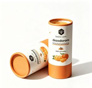 Emballage personnalisé en tube de papier kraft écologique, tube de déodorant, conteneur en carton pour cosmétiques, rouge à lèvres, gloss à lèvres - Product Image 2