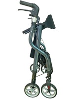 Rollator Rolling Walker et chaise de transport en fauteuil roulant avec 2 positions de dossier et mobilité pliante pour la maison, l'hôpital TRA08